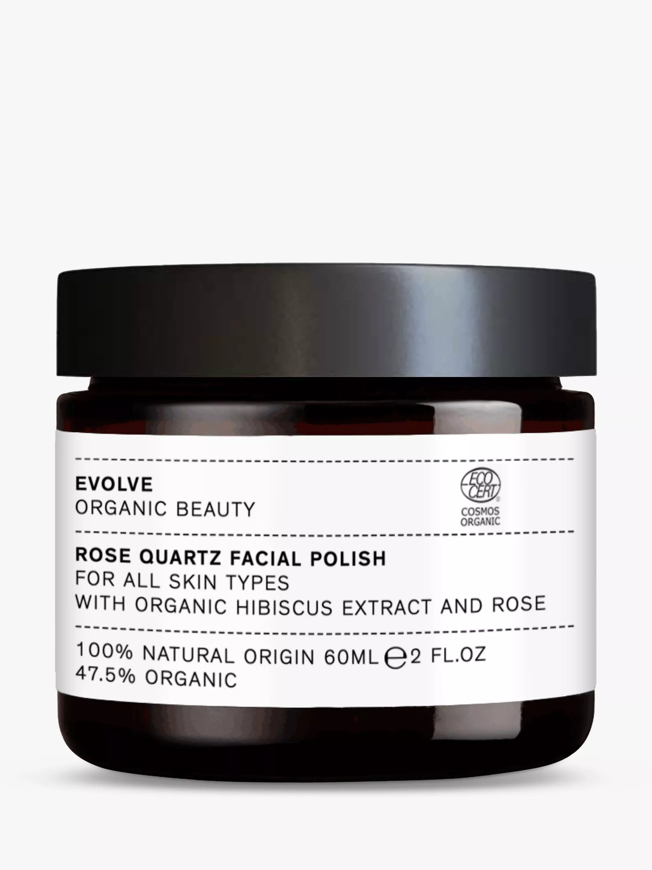 Evolve Organic Beauty Rose Quartz facial polish 60ml - British product