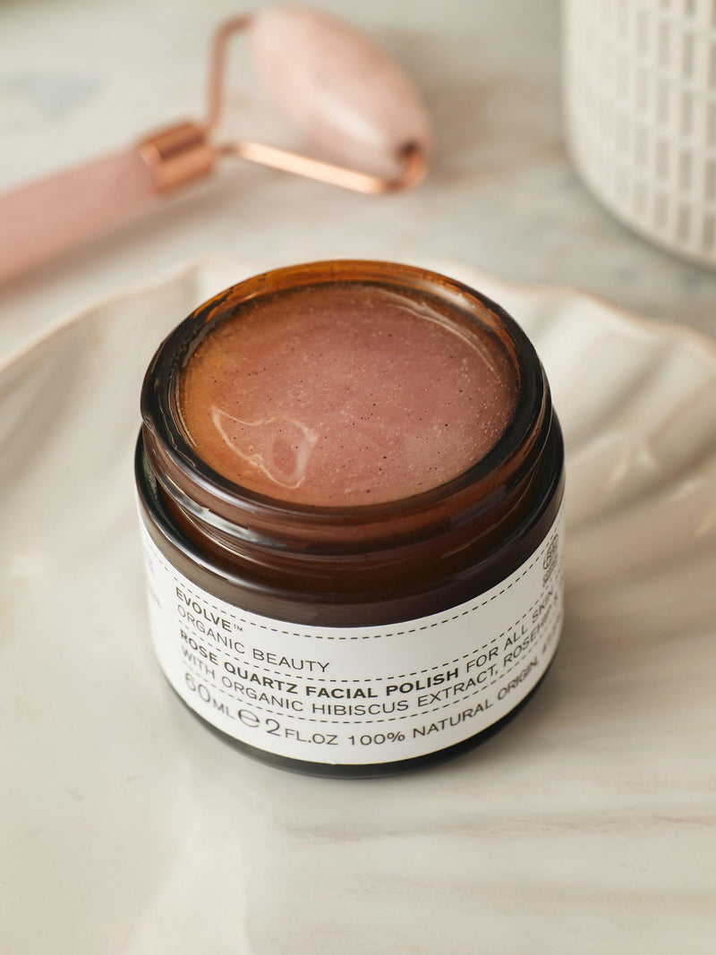 Evolve Organic Beauty Rose Quartz facial polish 60ml - British product