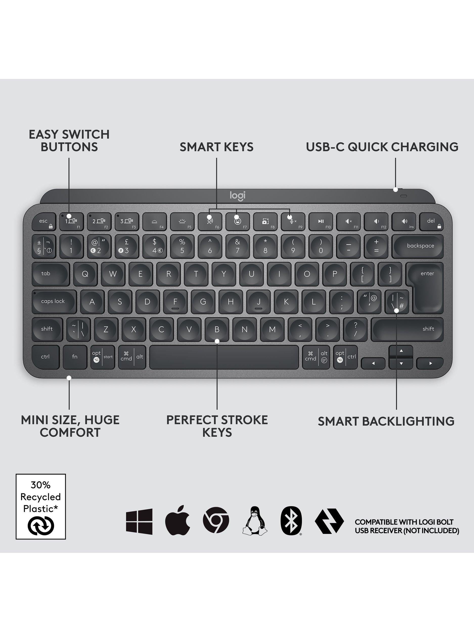 Logitech MX Keys Mini keyboard, UK version