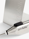aerolatte handheld battery-operated stainless steel milk frother with kitchen stand - British product