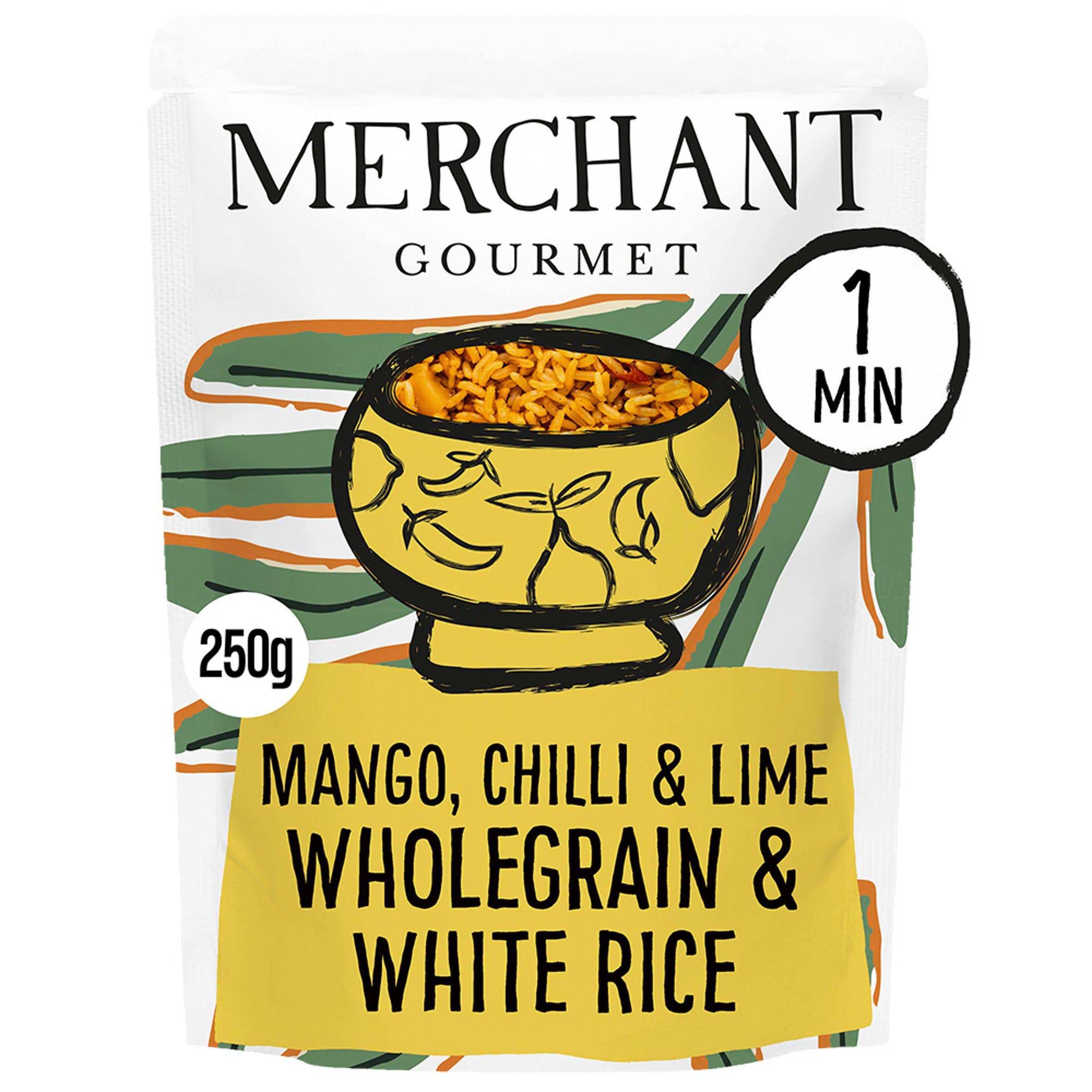 Merchant Gourmet Mango Chilli Lime Wholegrain & White Microwave Rice 250g GOODS Sainsburys   