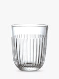 La Rochère clear glass tumblers with embossed lines, set of six, 290ml capacity, UK version