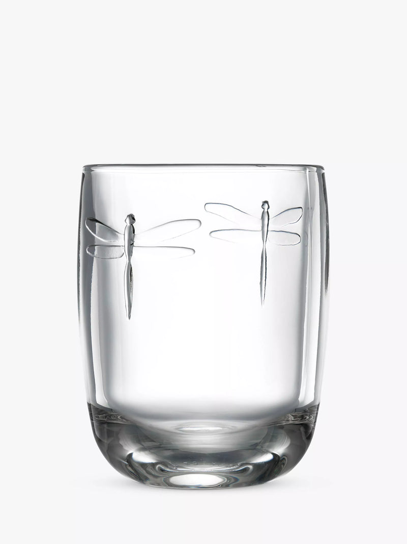 La Rochère Libellule glass tumblers clear set of 6 280ml, UK version