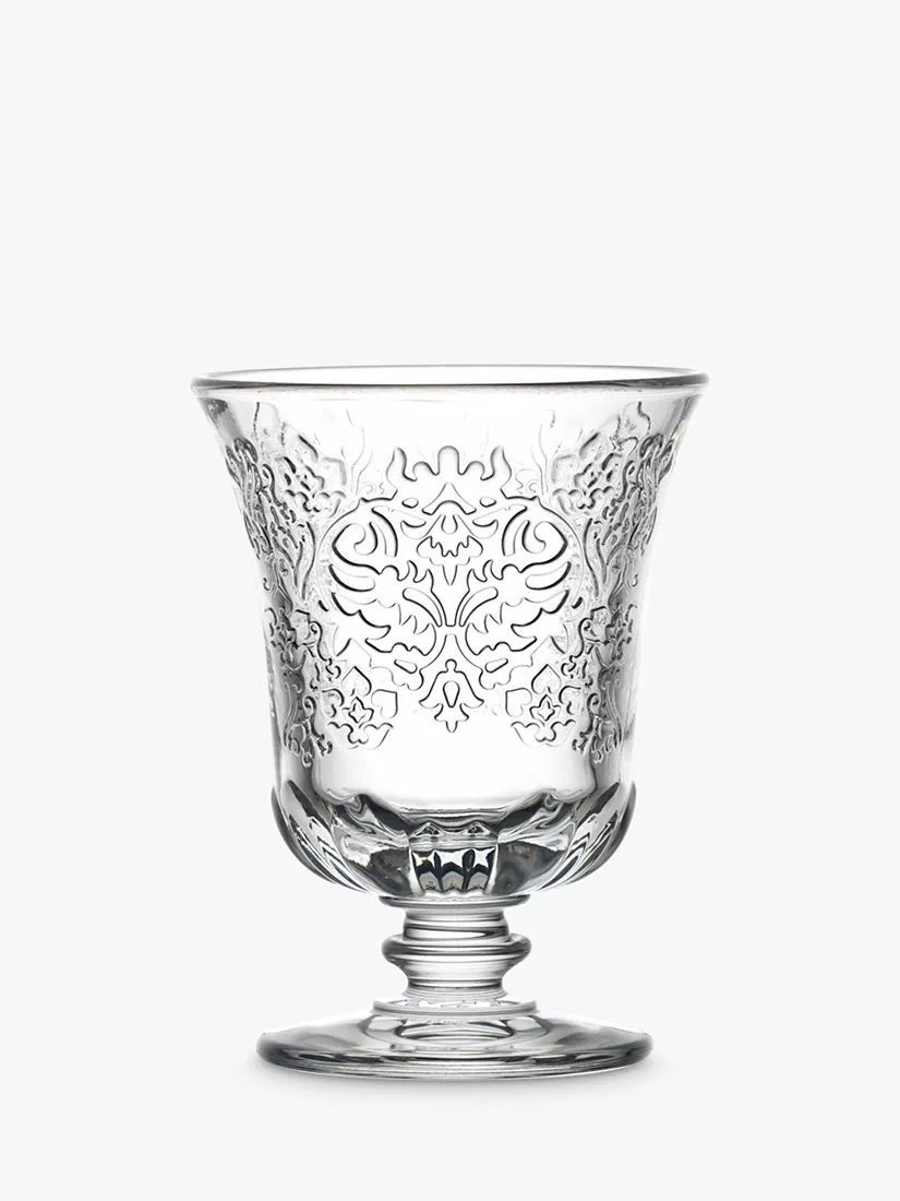 Set of six La Rochère Amboise 290ml clear glass wine goblets, UK version
