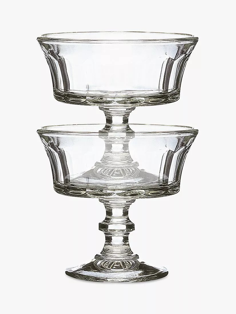 La Rochère clear coupe cocktail glasses, set of 6, 220ml, UK version