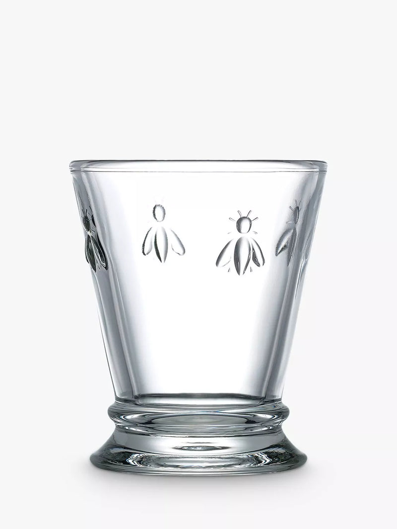 La Rochère bee motif clear shot glass set of 6, UK version