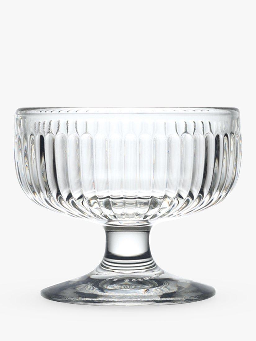 La Rochère Tahiti clear glass sundae dessert bowls set of 6, 10cm, UK version