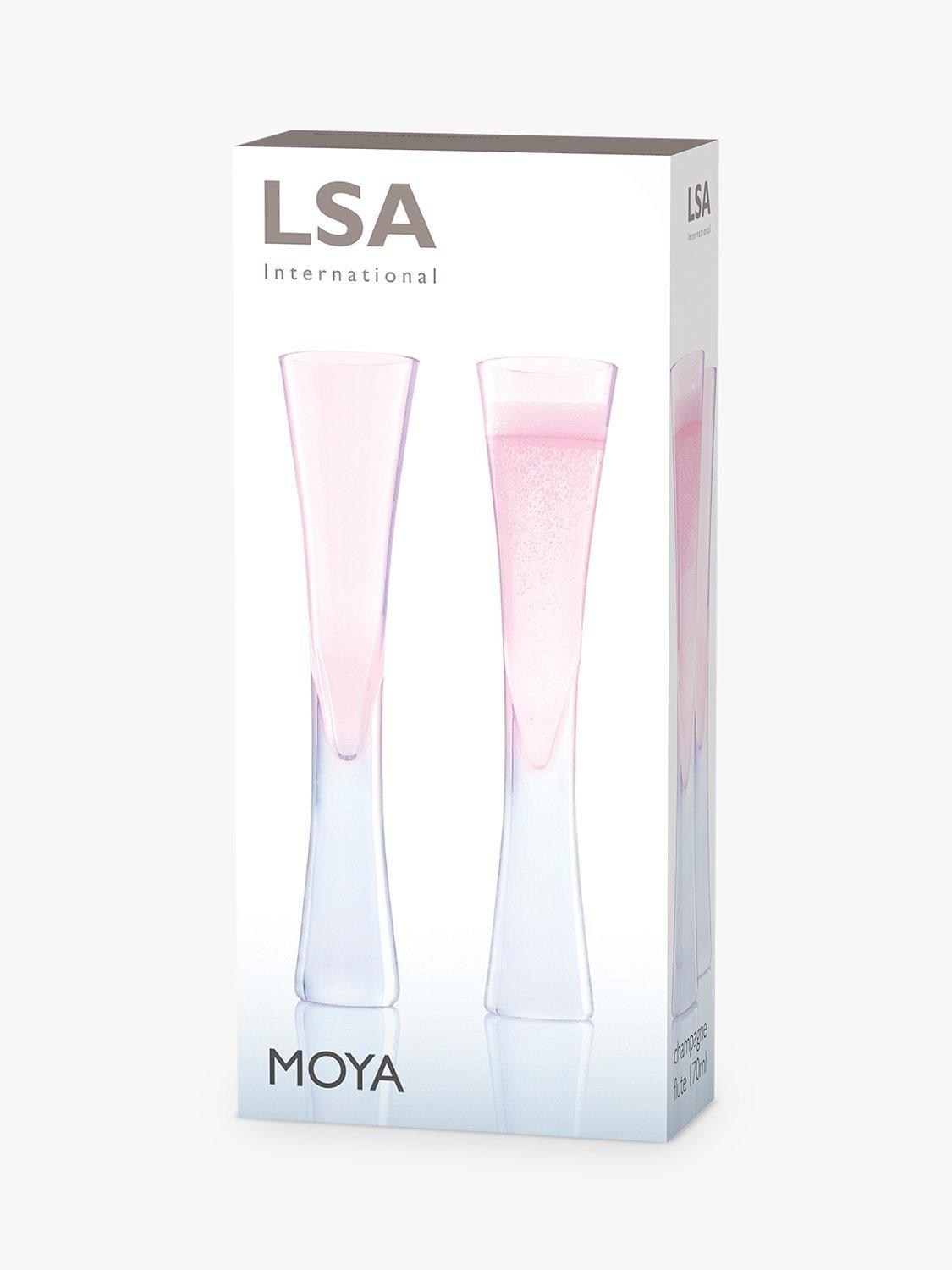 LSA International champagne flutes blush 170ml, UK version