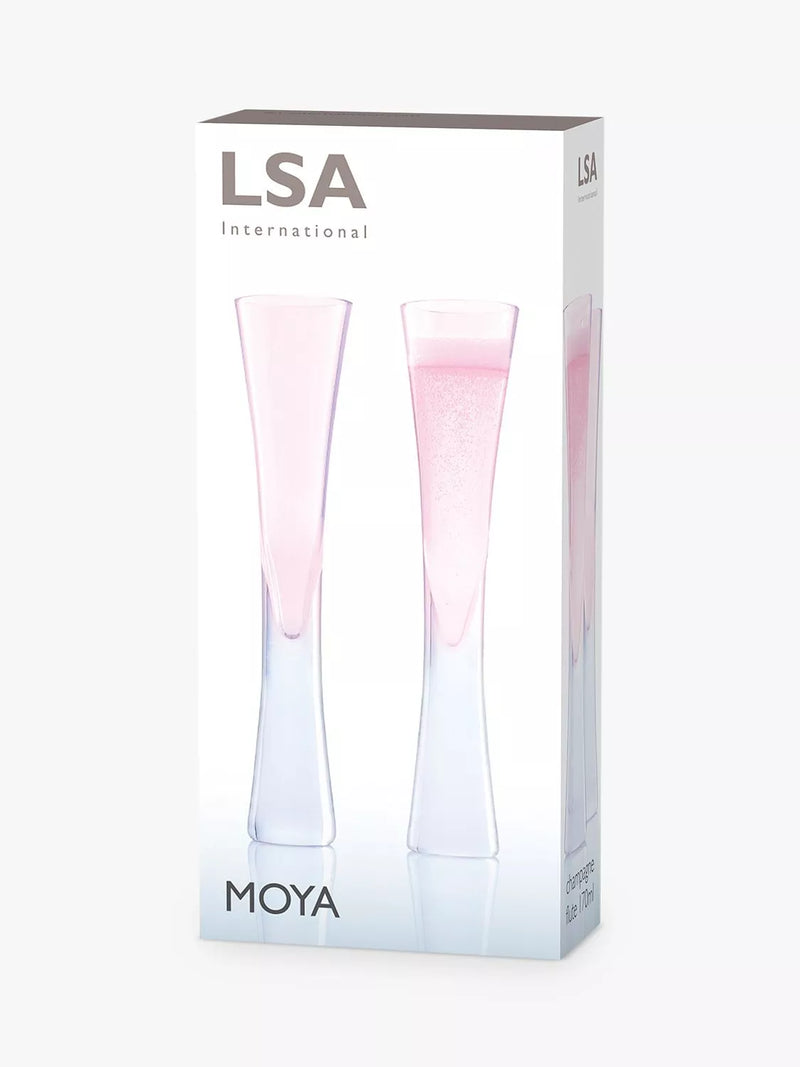 LSA International champagne flutes blush 170ml, UK version