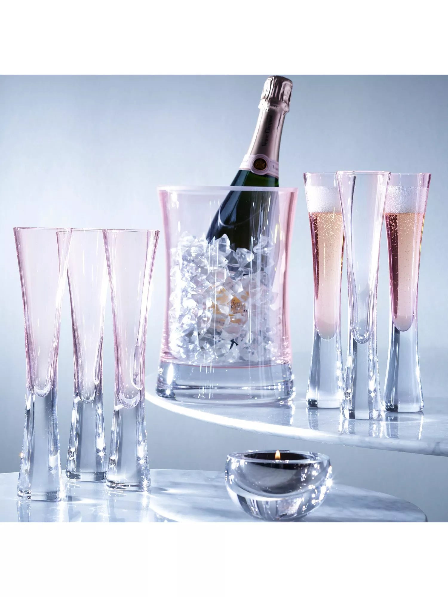 LSA International champagne flutes blush 170ml, UK version