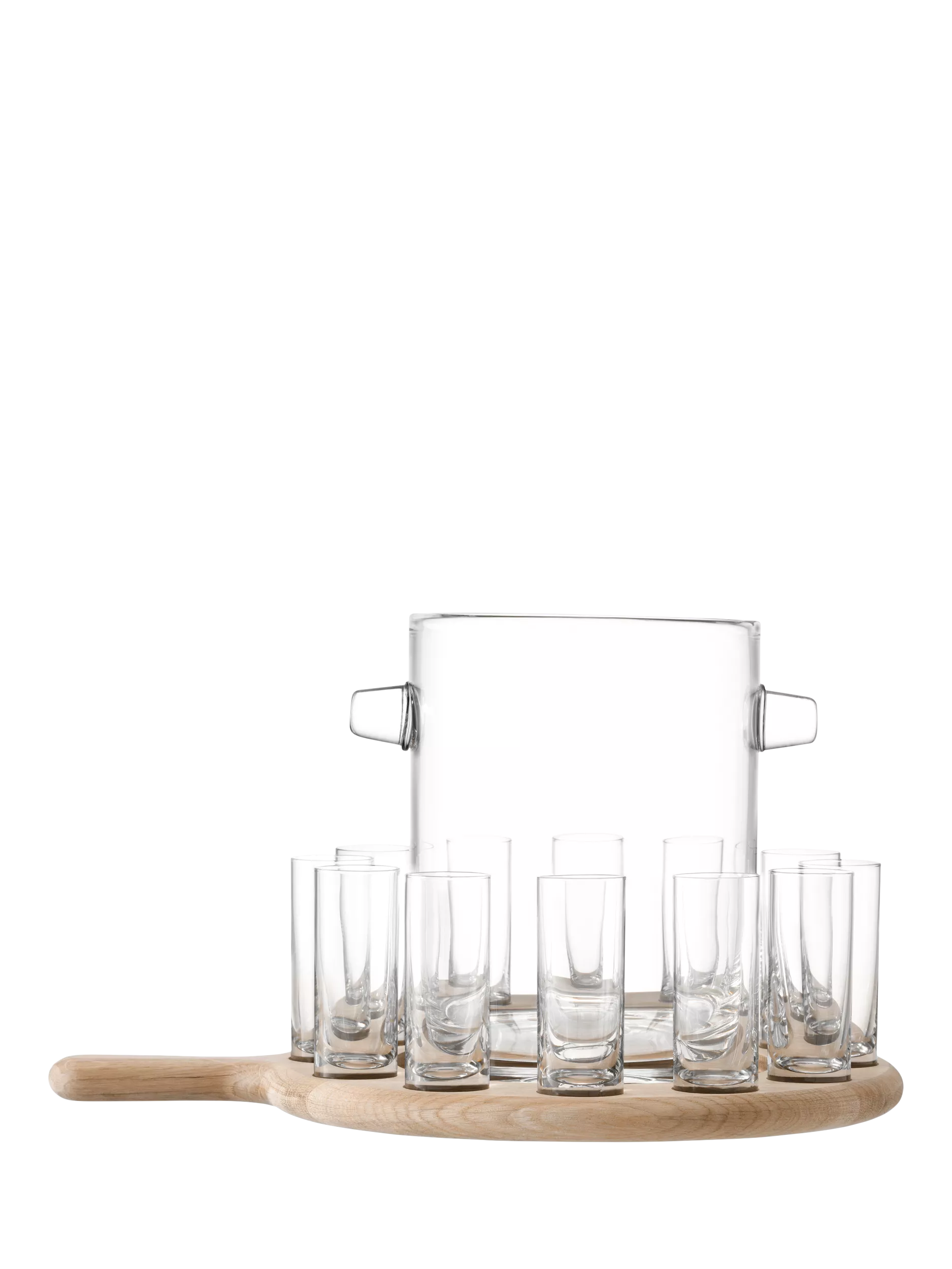 LSA International oak wood paddle board serving set, imported from the UK