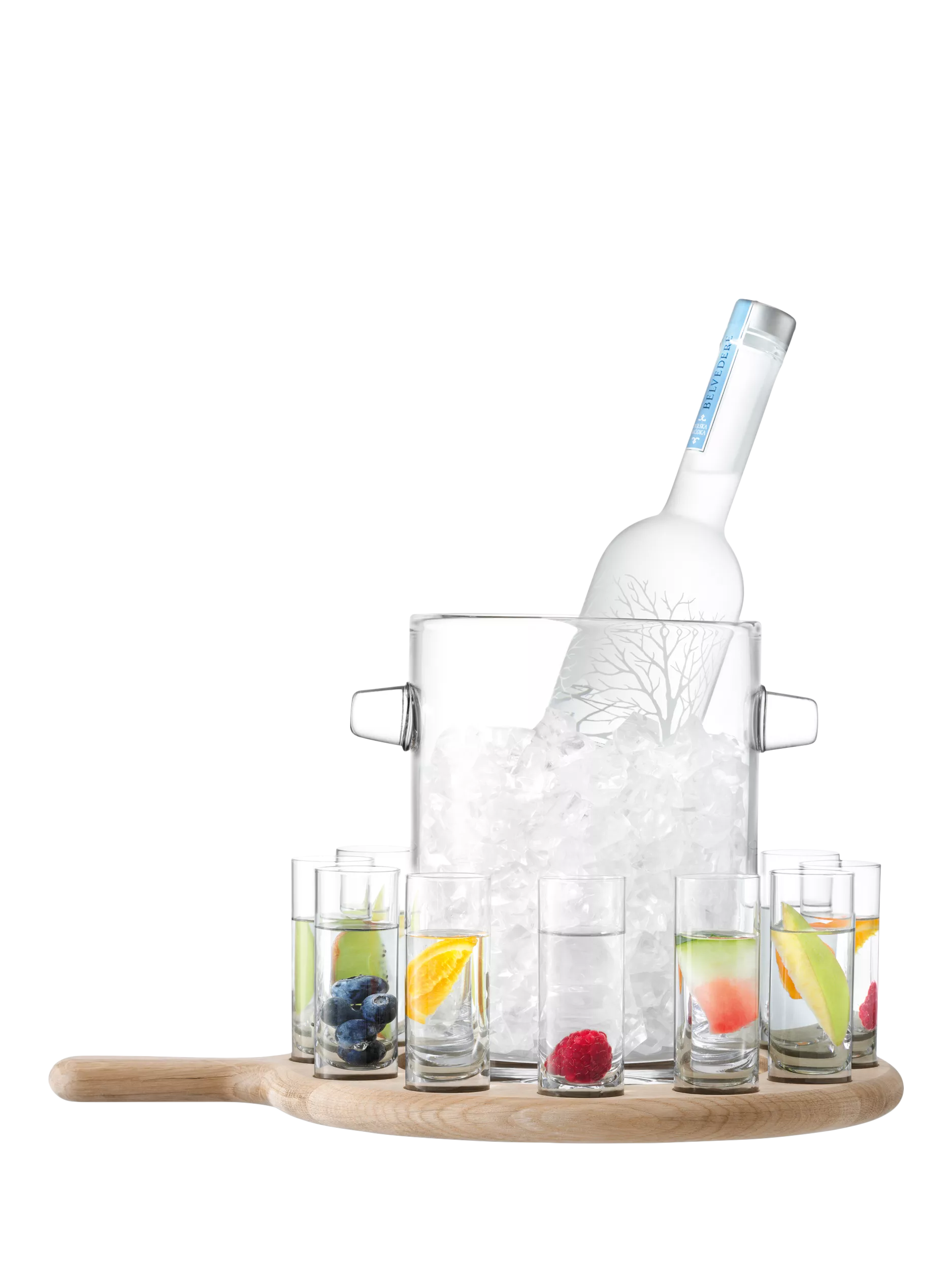 LSA International oak wood paddle board serving set, imported from the UK