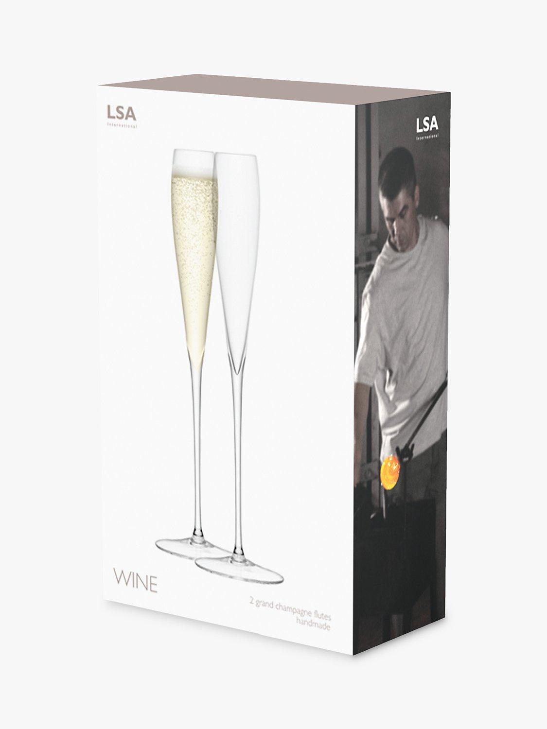 LSA International Grand Champagne Flutes set of 2 clear (British brand)