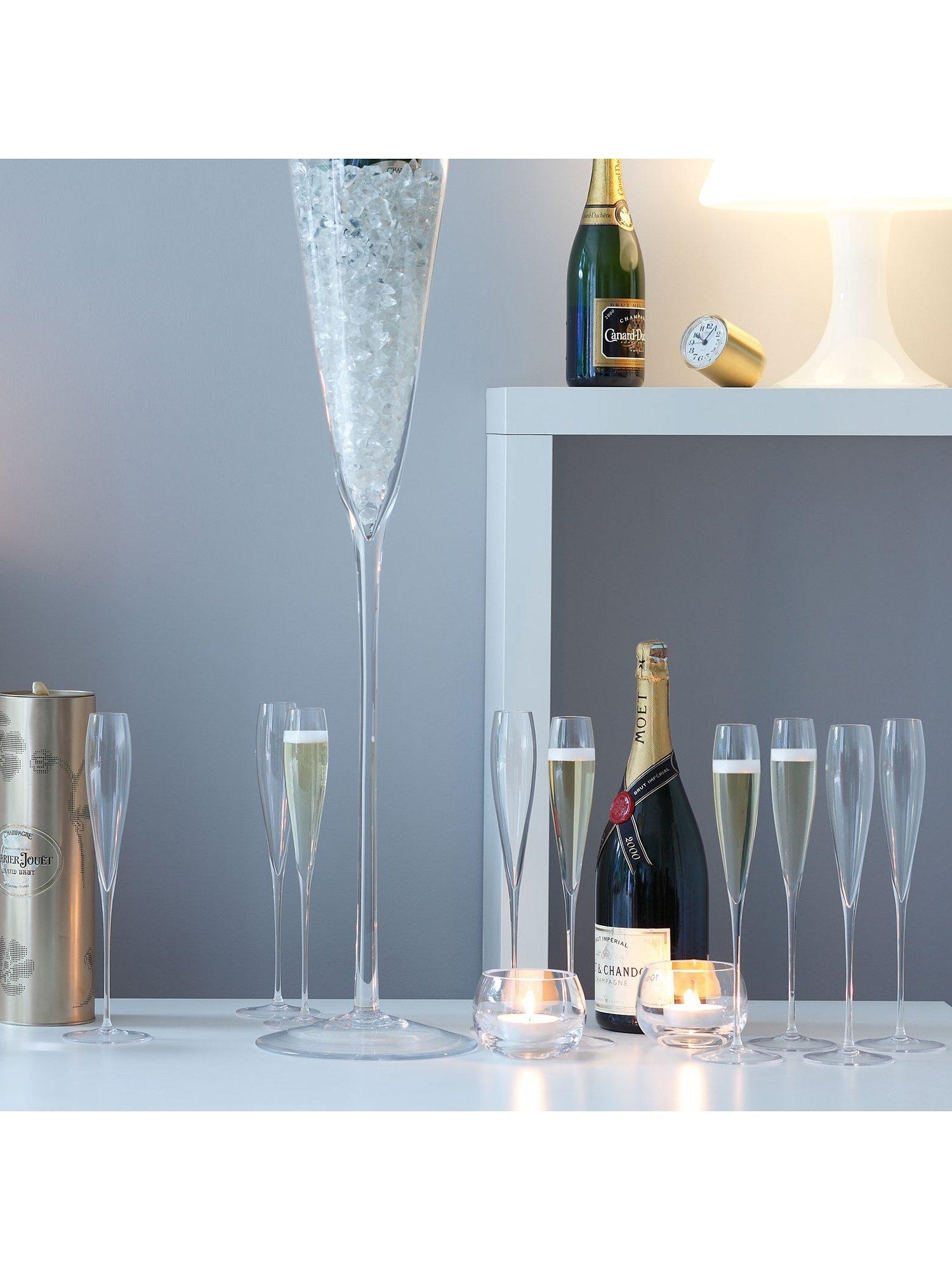 LSA International Grand Champagne Flutes set of 2 clear (British brand)