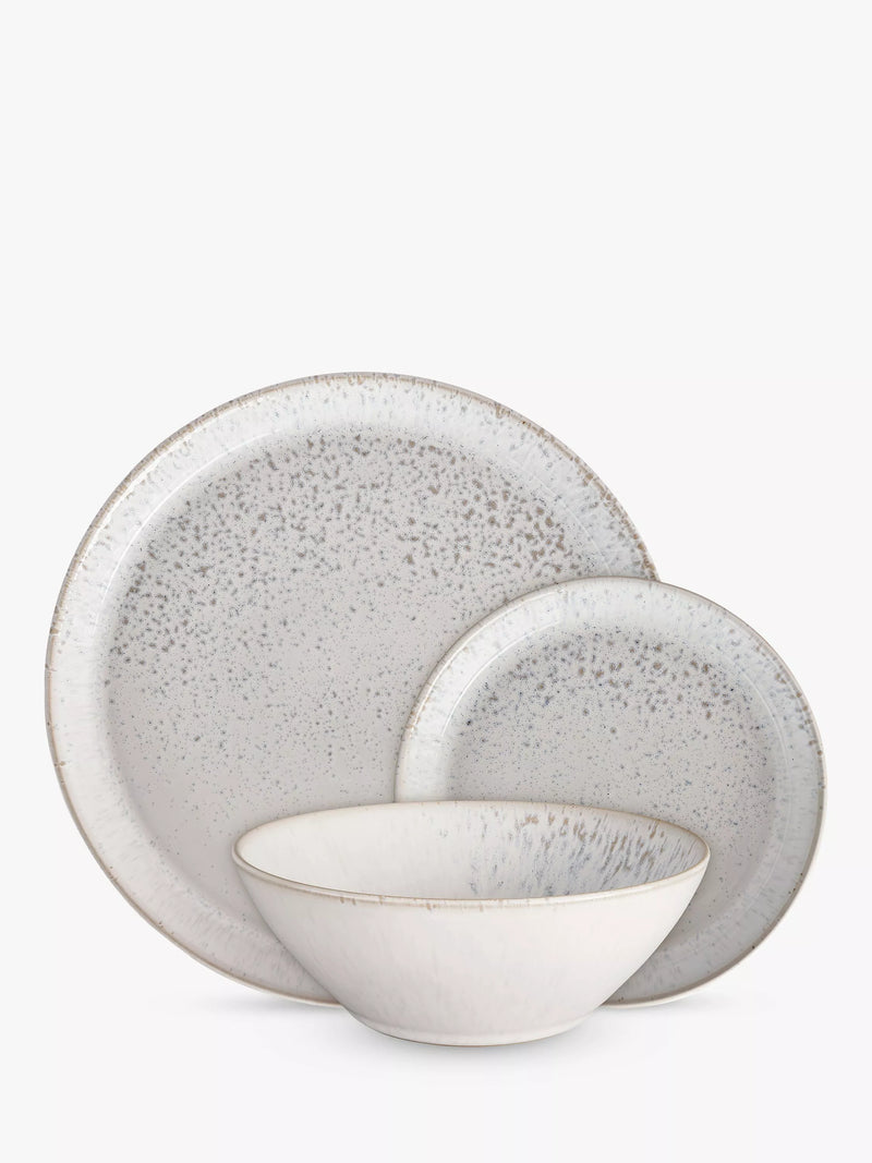 Denby Kiln stoneware dinnerware set in Natural, 12 piece - British product