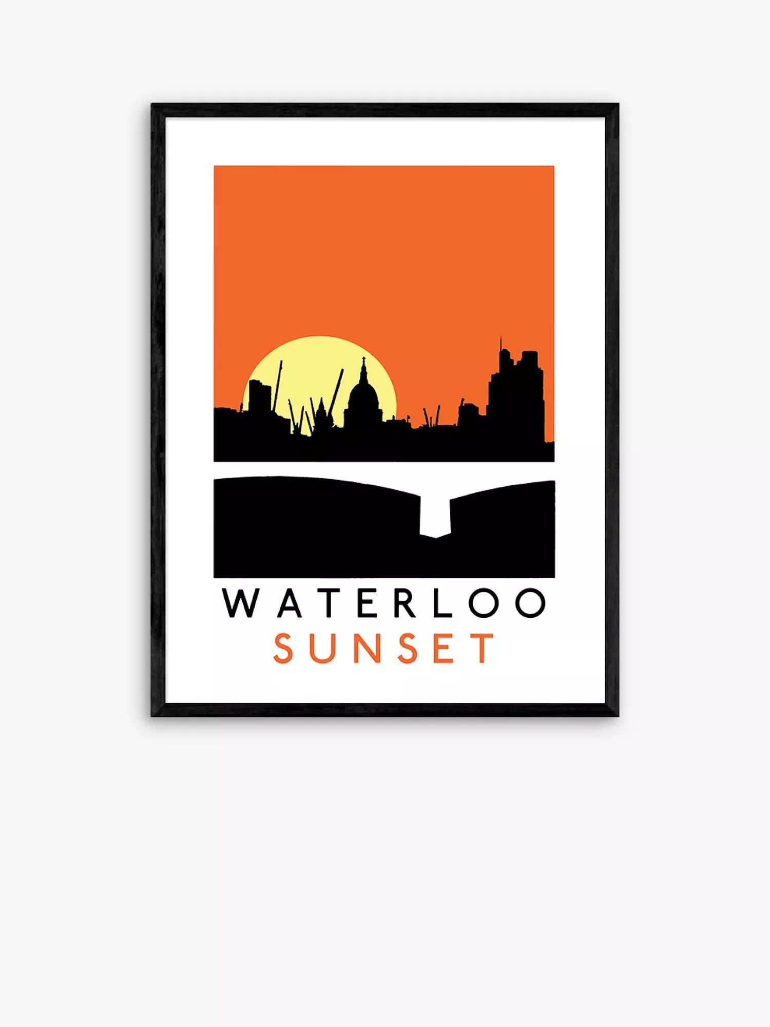EAST END PRINTS Indieprints 'Waterloo Sunset' Framed Print 30x40cm