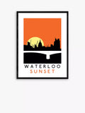 EAST END PRINTS Indieprints 'Waterloo Sunset' Framed Print 30x40cm