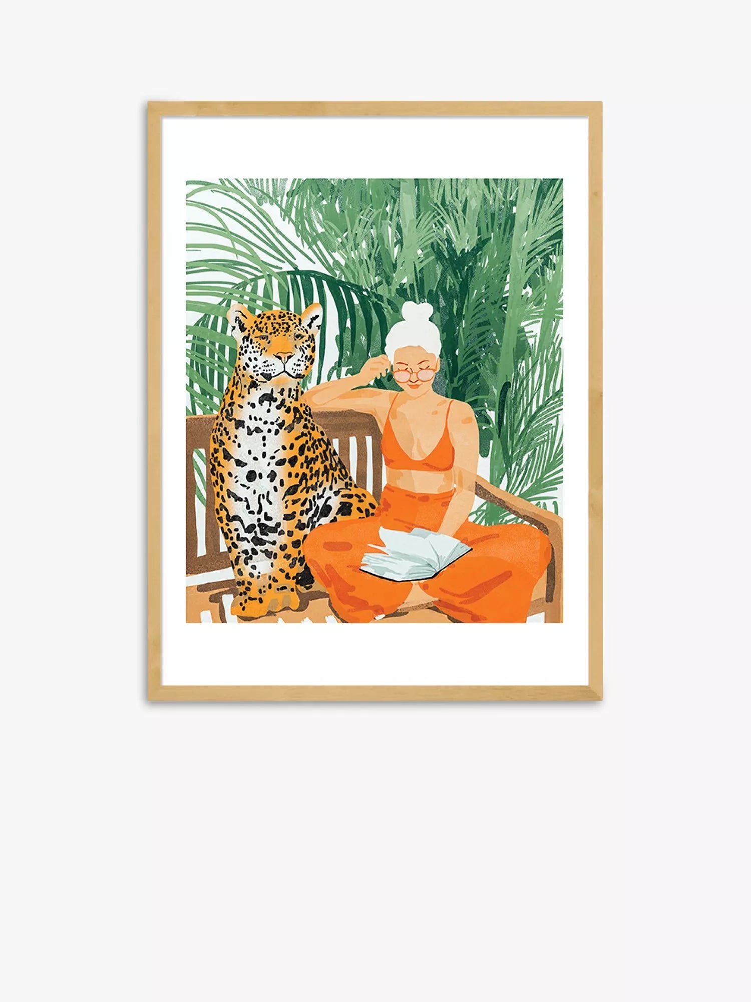 EAST END PRINTS 83 Oranges 'Jungle Vacay II' Framed Print 25x30cm