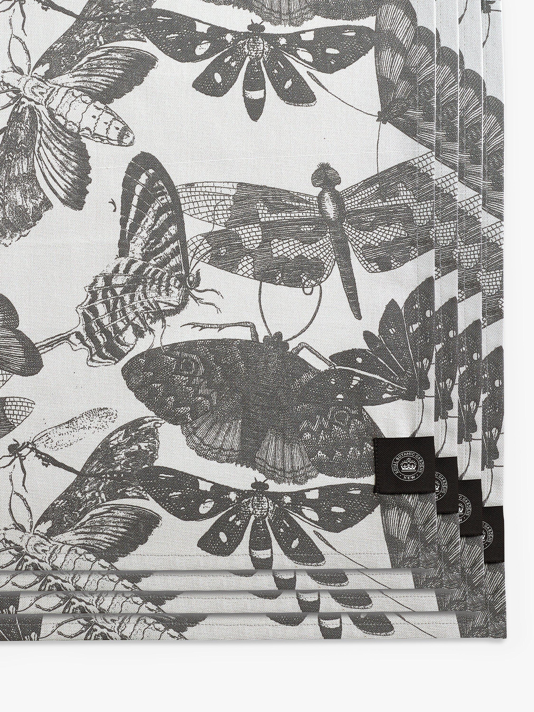Kew Gardens butterfly cotton napkins set of 4 48x48cm, imported from the UK