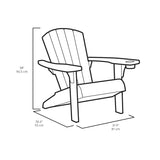 Keter Alpine Adirondack Chair in Grey with Cup Holder GOODS Costco UK