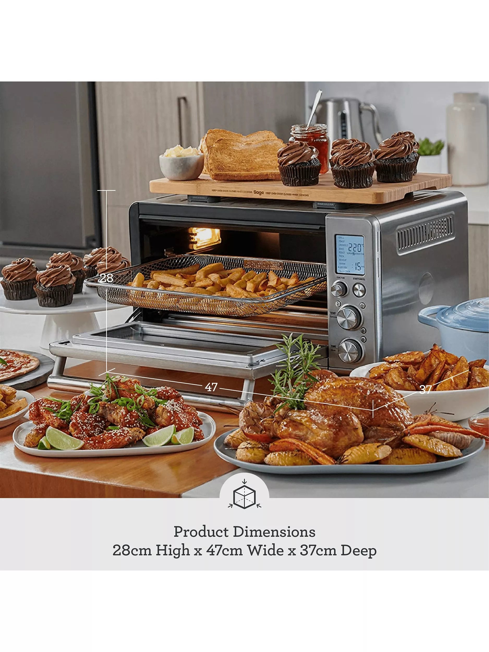 Sage Smart Oven Air Fryer stainless steel countertop - British product