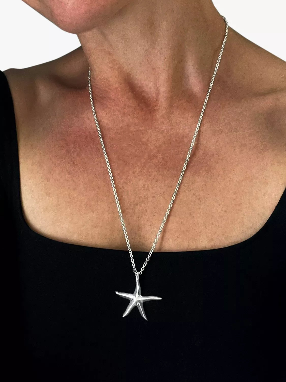 Nina B starfish pendant necklace silver, UK version