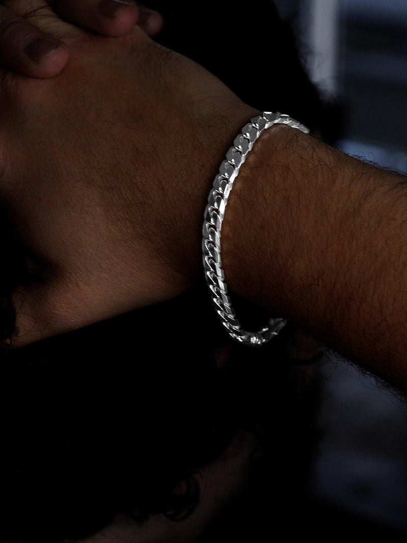 Nina B men's heavy curb chain bracelet 22cm, imported from the UK