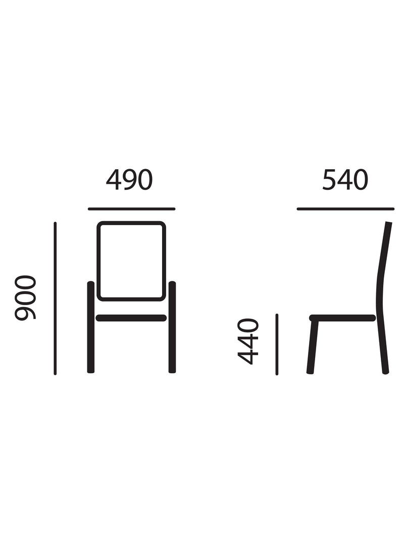KETTLER Henley garden dining chairs pair iron grey, imported from the UK