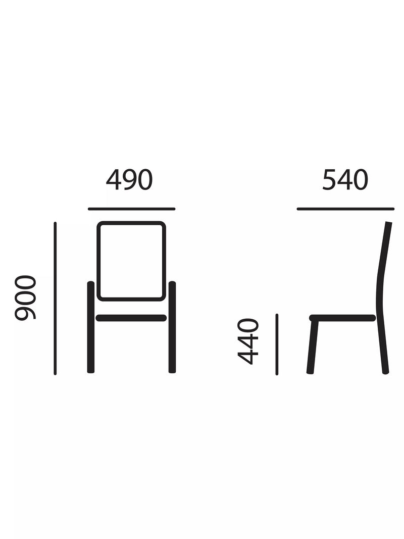 KETTLER Henley garden dining chairs pair iron grey, imported from the UK