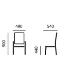 KETTLER Henley garden dining chairs pair iron grey, imported from the UK