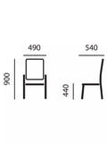 KETTLER Henley garden dining chairs pair iron grey, imported from the UK