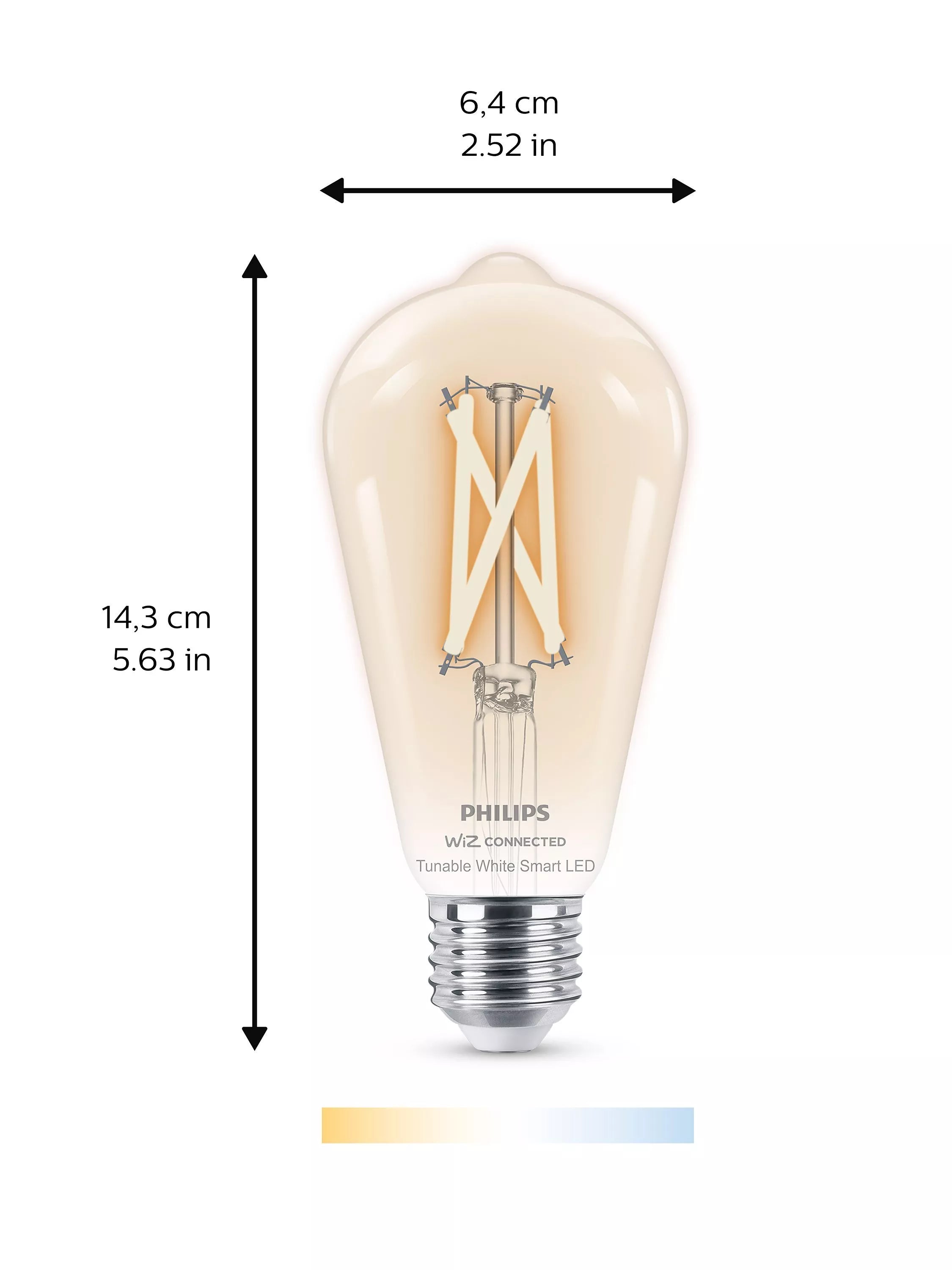 Philips smart ST64 tunable LED bulb - British product