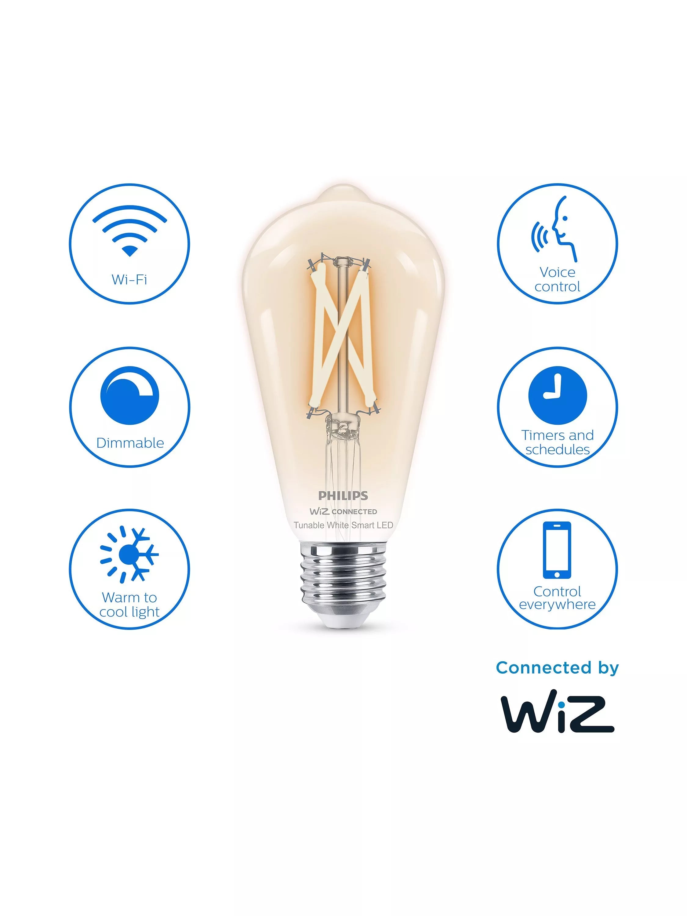 Philips smart ST64 tunable LED bulb - British product