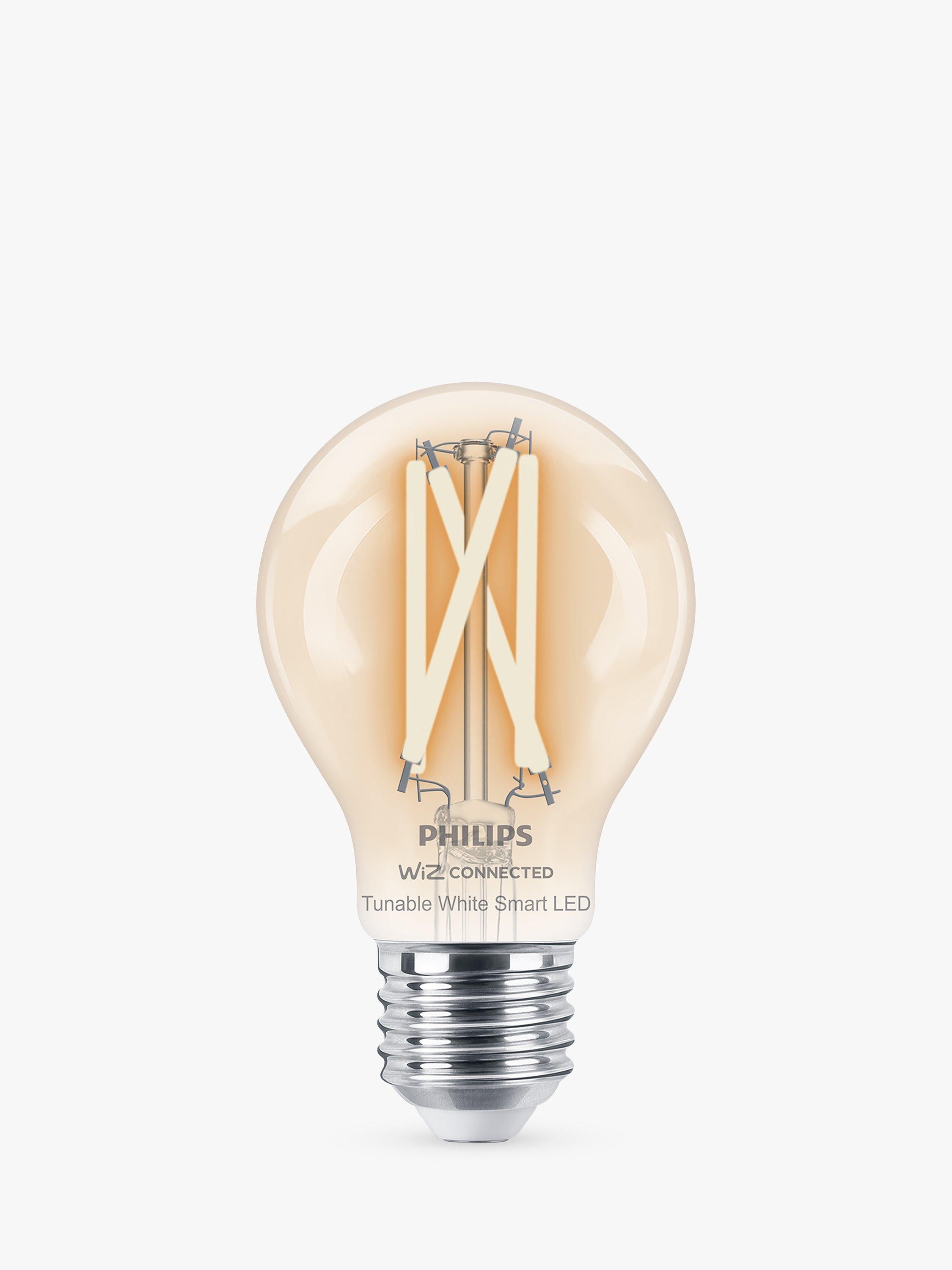 Philips smart LED light bulb E27 tunable white clear filament (British brand)