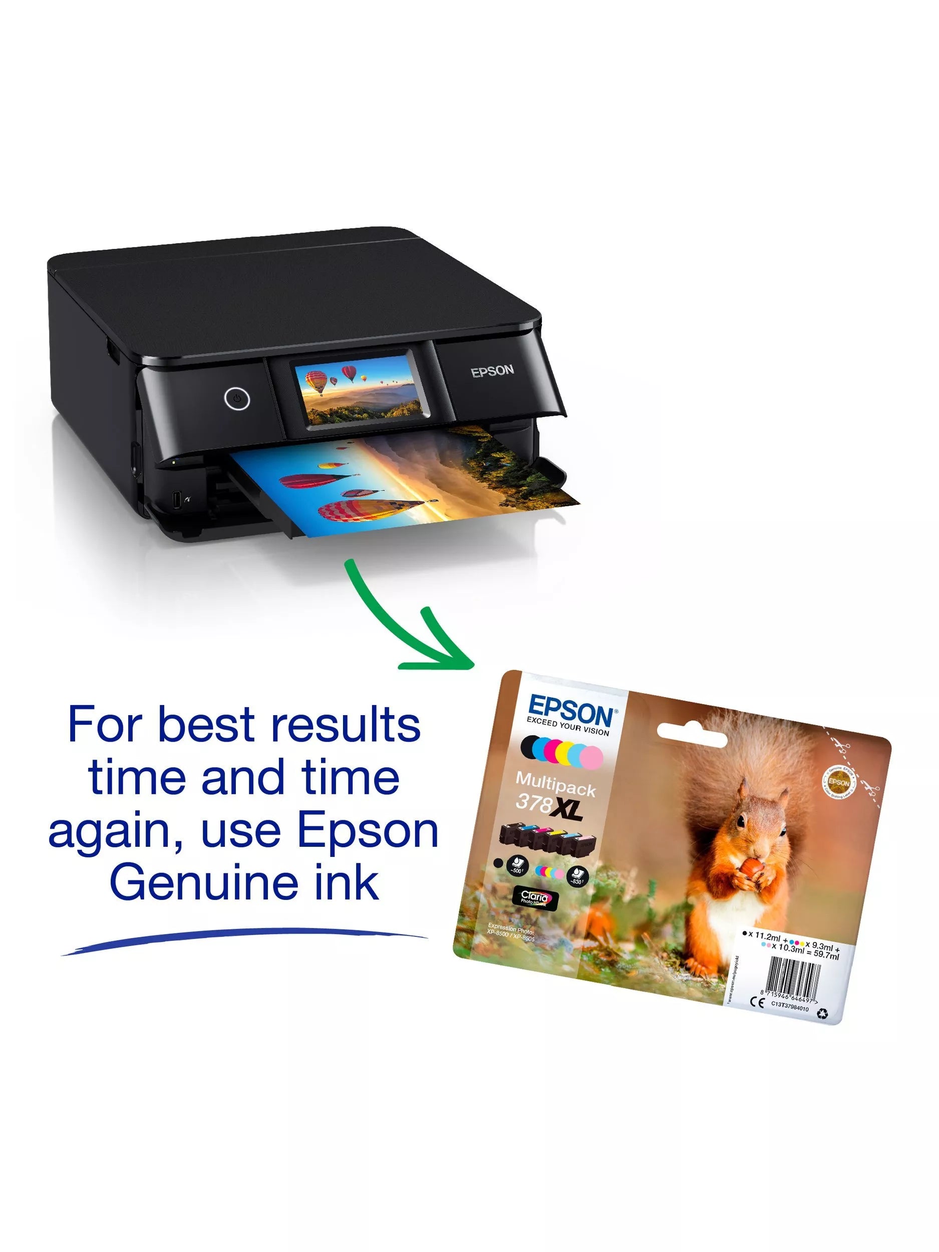 Epson XP-8700 photo printer black, imported from the UK
