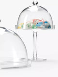 LSA International Vienna glass dome and plate 25cm, imported from the UK