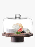 LSA International glass cake and cheese dome clear natural 26cm, UK version