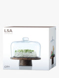 LSA International glass cake and cheese dome clear natural 26cm, UK version