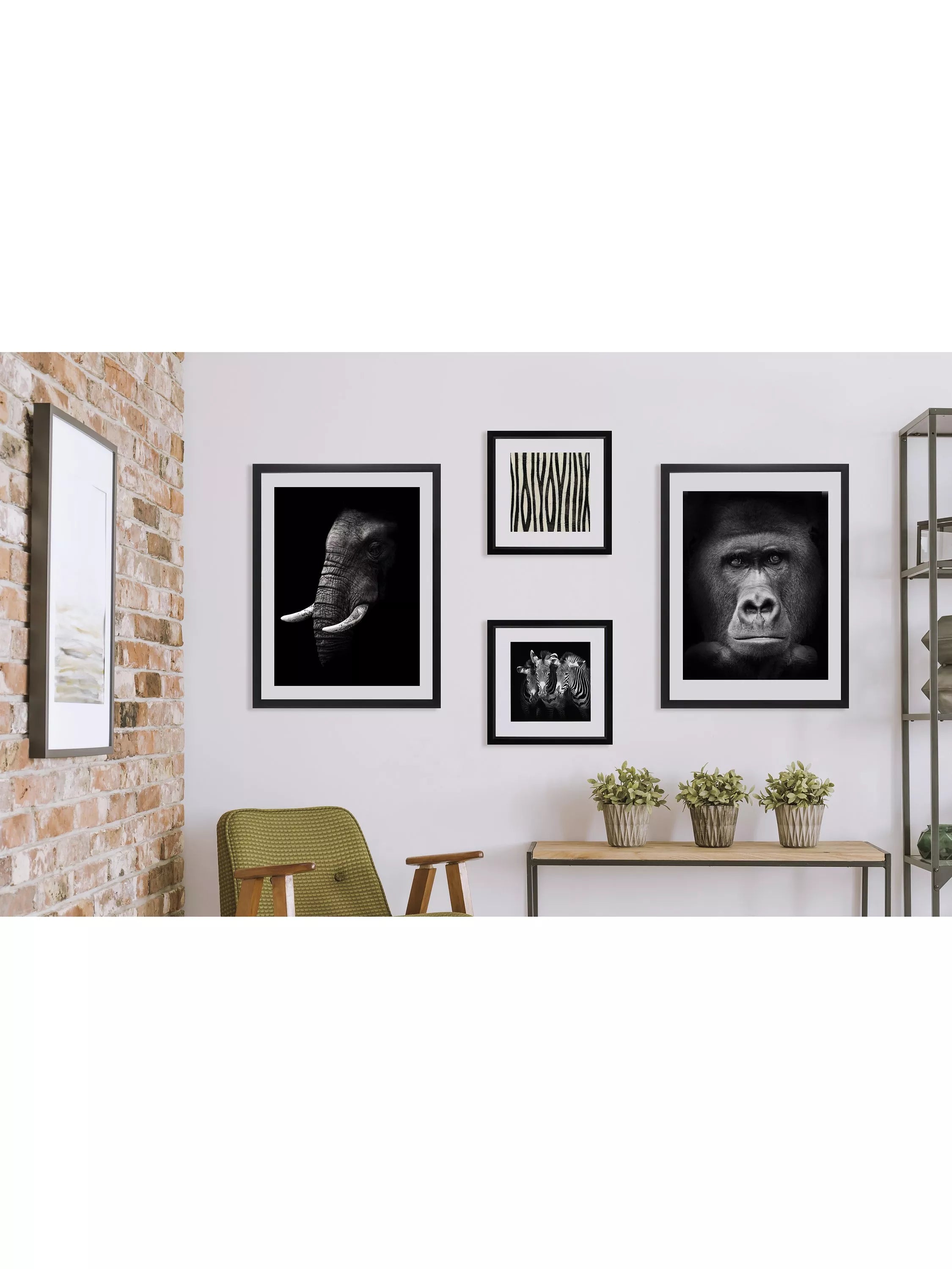 Brookpace Lascelles gorilla framed print 81x65.5cm, imported from the UK