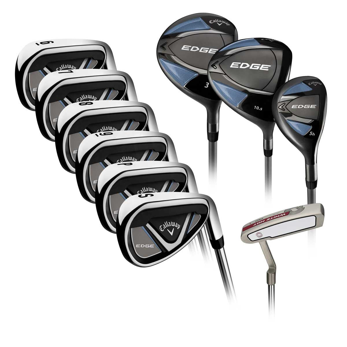 Callaway Edge steel golf club set 10 pieces right handed (British brand)