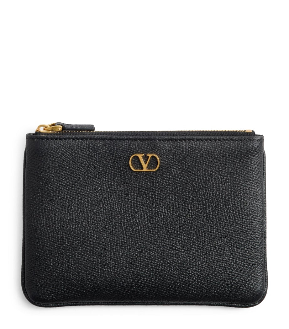Valentino Garavani VLogo Signature leather pouch H11cm x W15.5cm, UK version