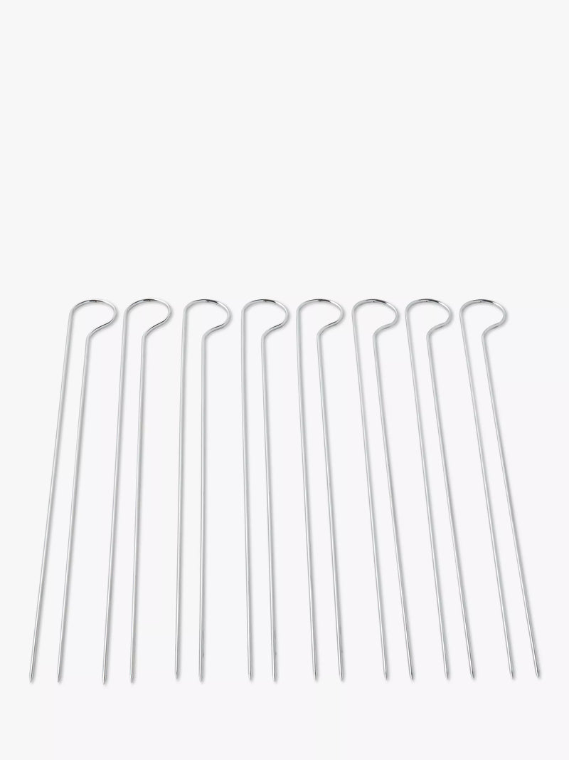 Weber steel BBQ skewer set 8 piece, imported from the UK