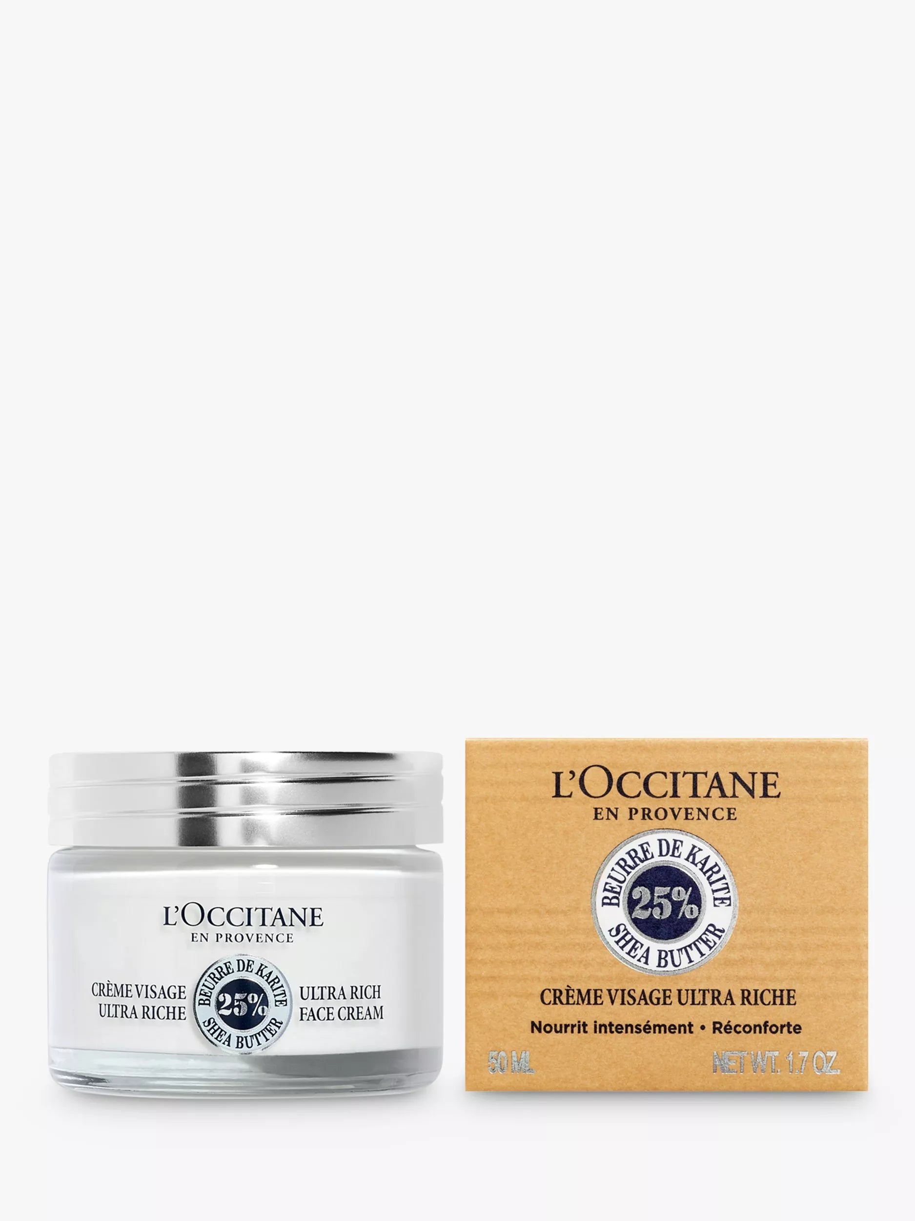 L'Occitane shea butter face cream 50ml, imported from the UK