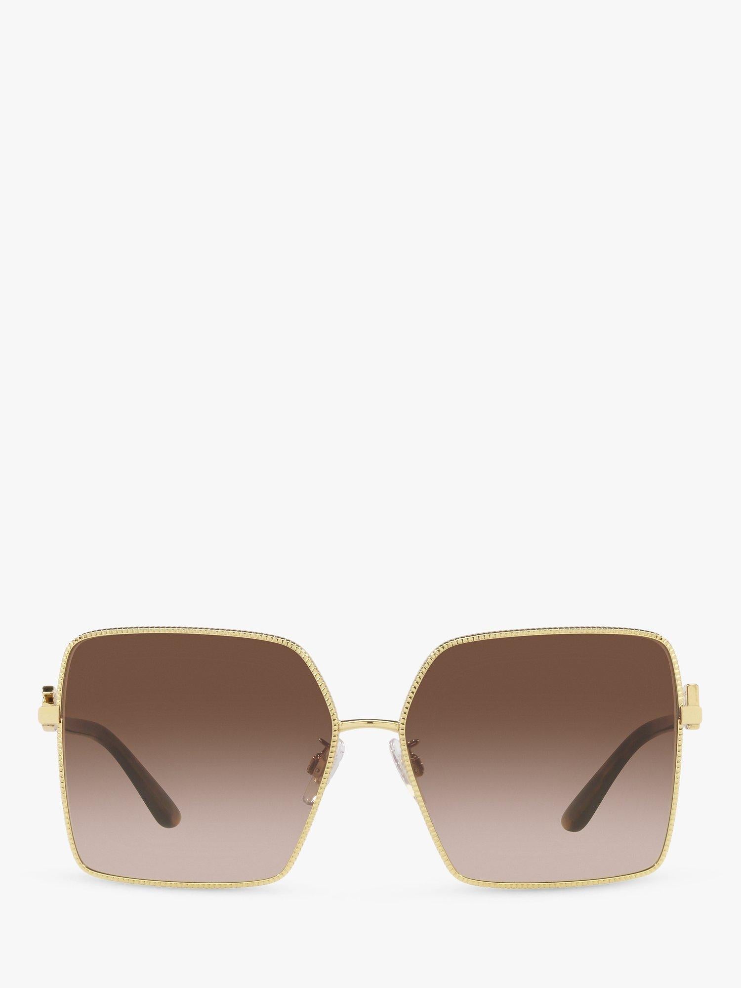 Dolce & Gabbana gold square sunglasses polycarbonate lenses (British brand)