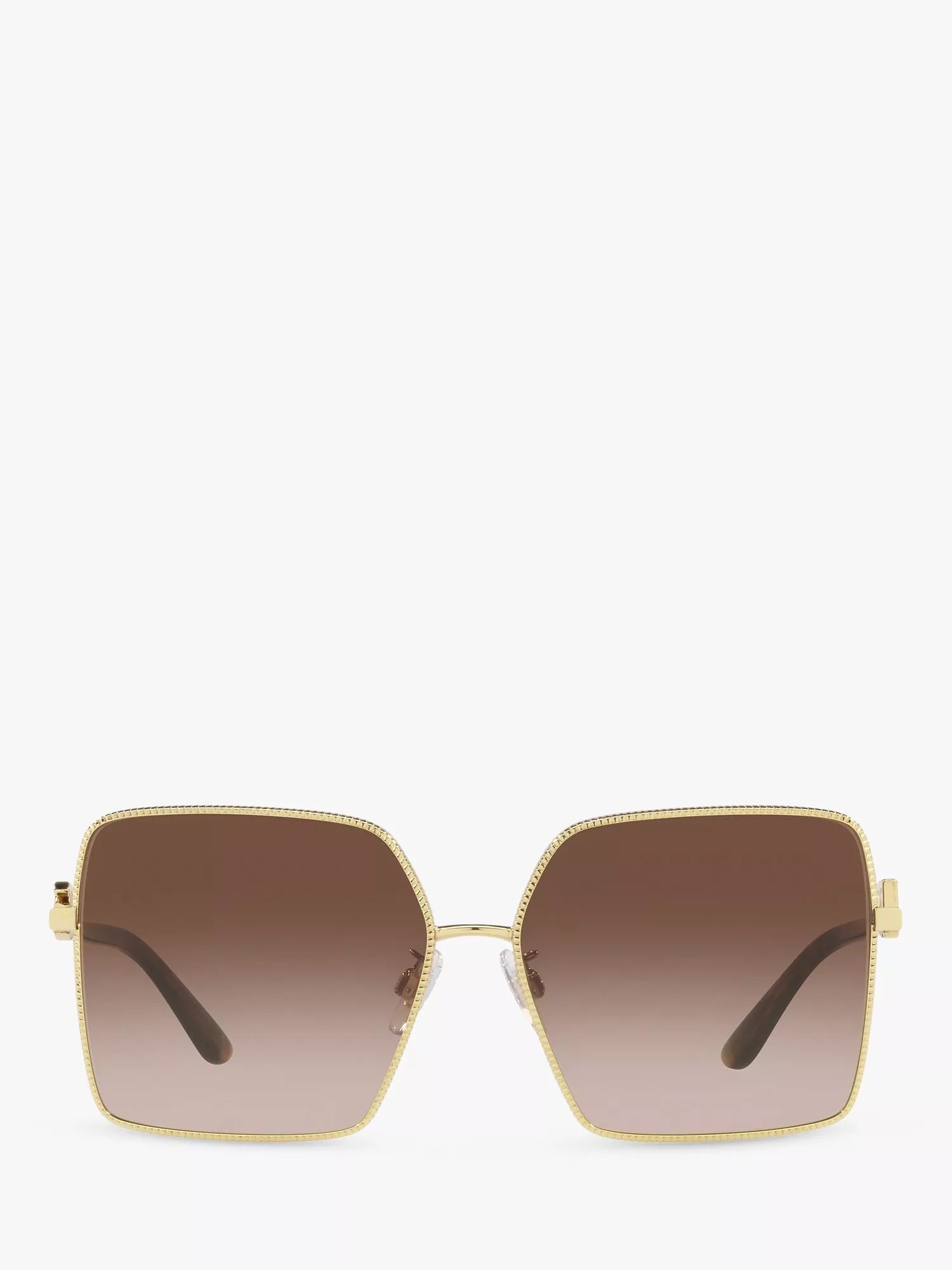 Dolce & Gabbana gold square sunglasses polycarbonate lenses (British brand)