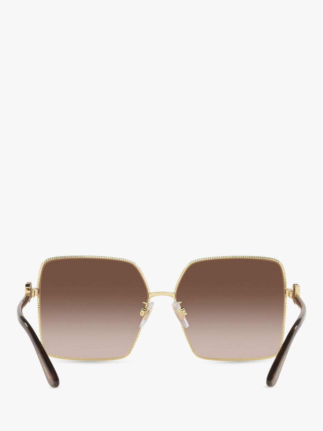 Dolce & Gabbana gold square sunglasses polycarbonate lenses (British brand)