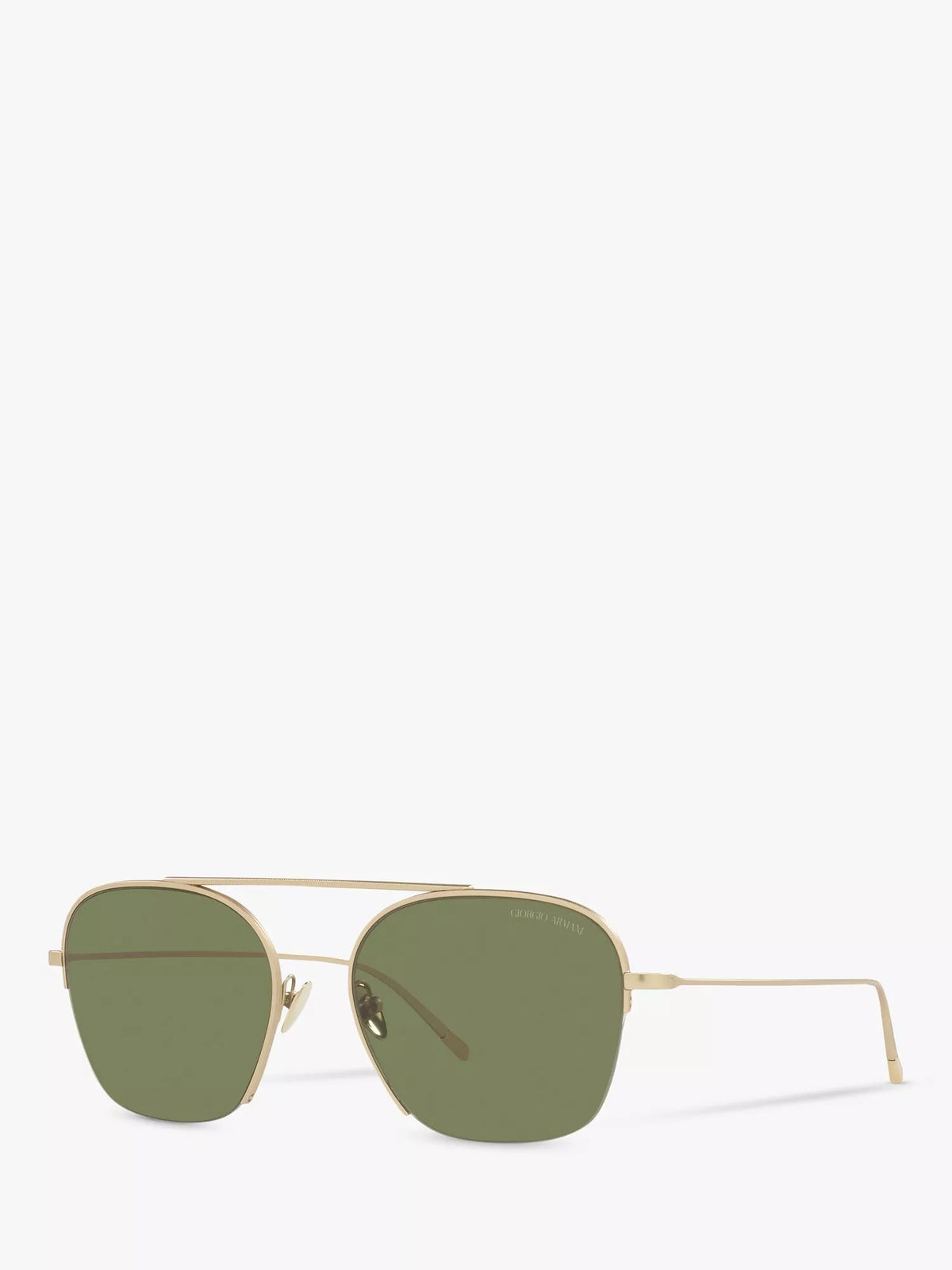 Emporio Armani square sunglasses matte pale gold (British brand)