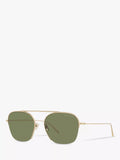 Emporio Armani square sunglasses matte pale gold (British brand)