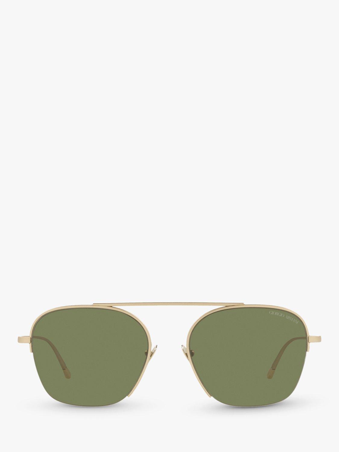 Emporio Armani square sunglasses matte pale gold (British brand)