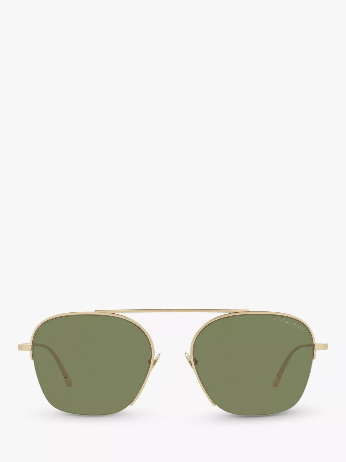 Emporio Armani square sunglasses matte pale gold (British brand)